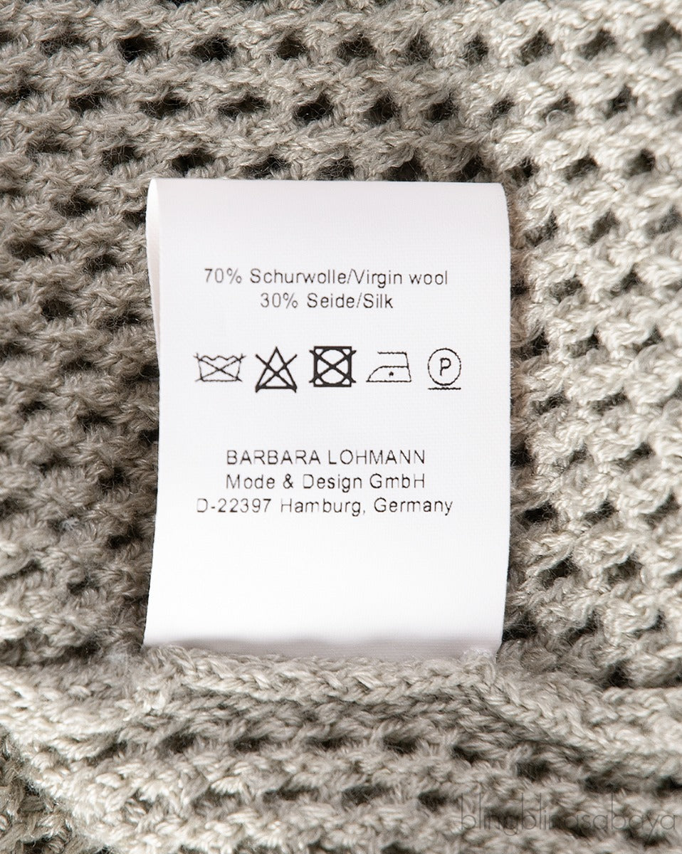 Grey Perforated Cardigan