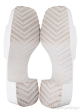White Rubber Slide Sandals