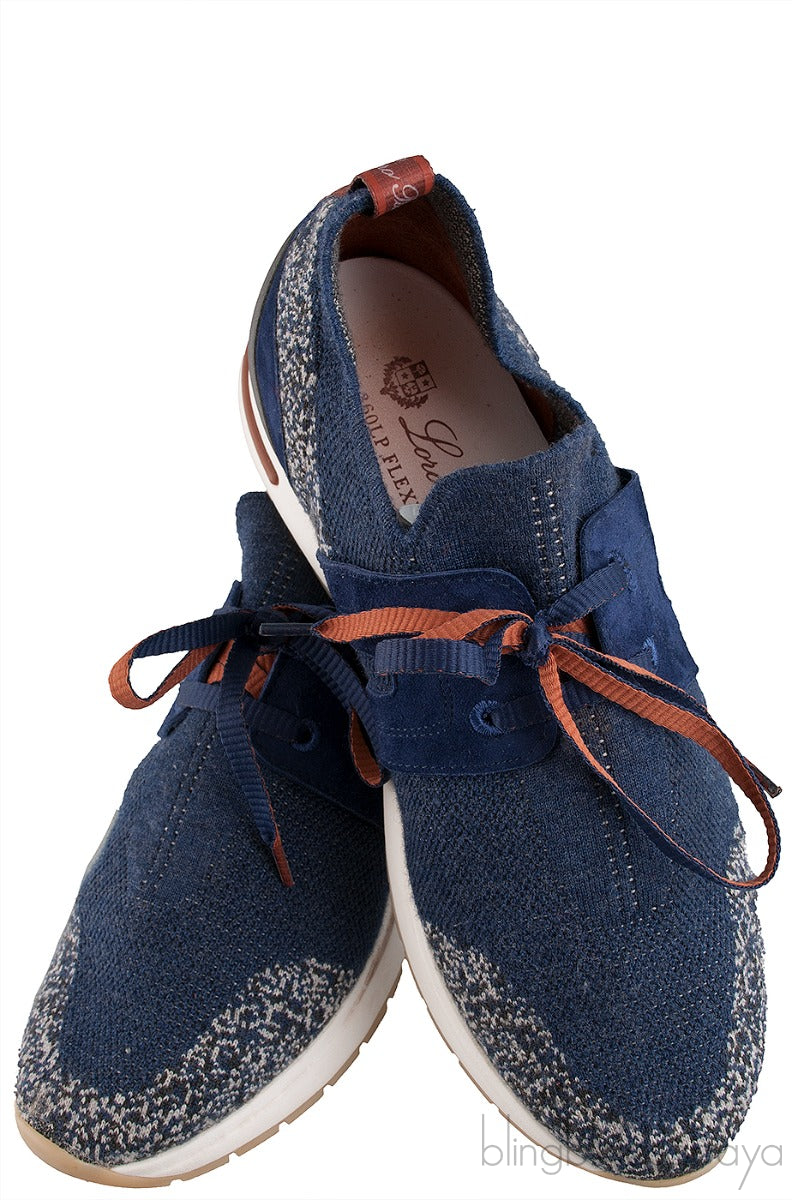 360 Lp Lady Flexy Walk Sneaker Navy Blue Grey