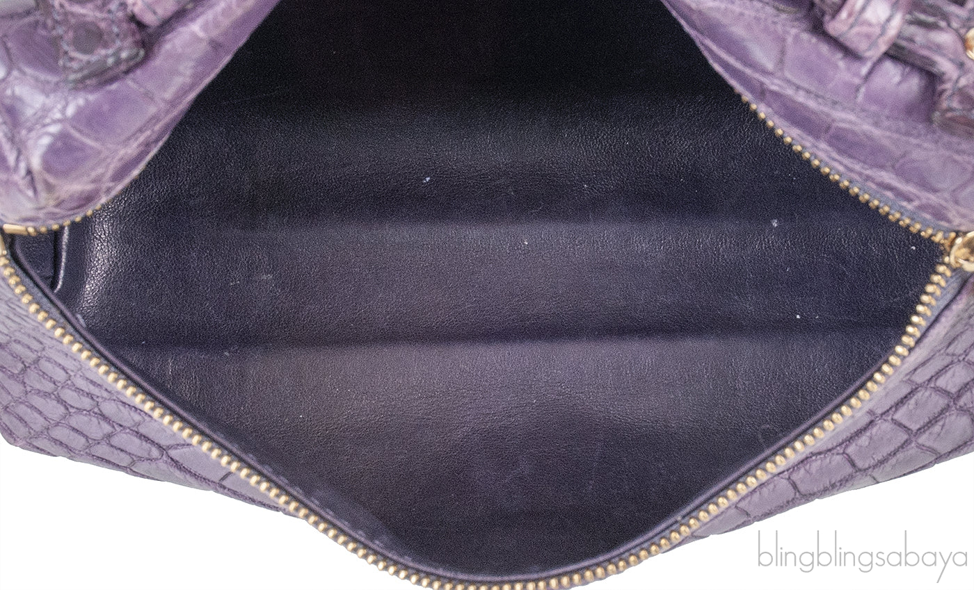 L19 Alligator Purple Pouch