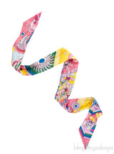 Pink Printed Silk Twilly