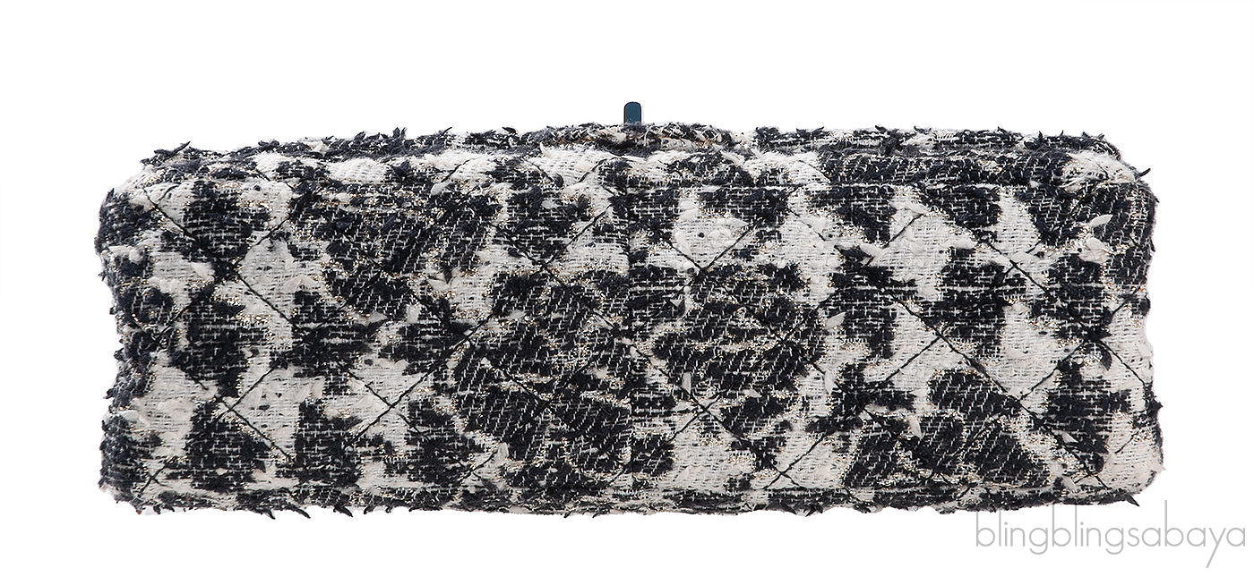 Chanel 2.55 Reissue Camellia Tweed Black and White Flap Bag