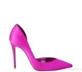 Fuchsia Satin Iriza Heels