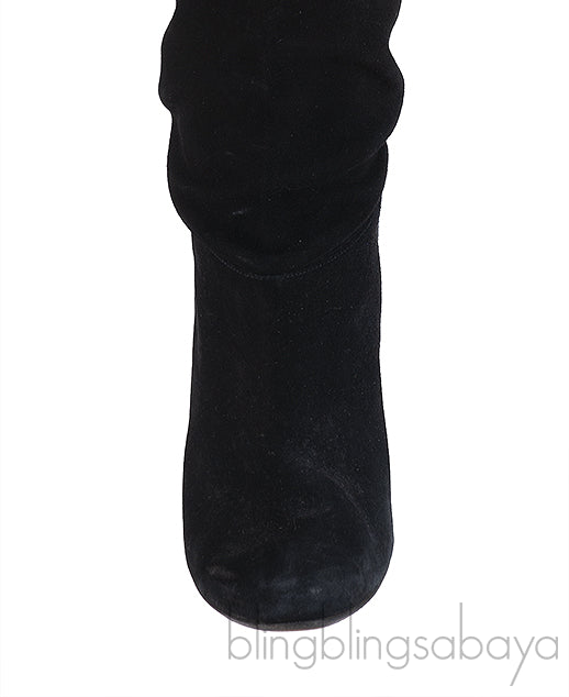 Jimmy Choo Black Suede Knee-high Boots