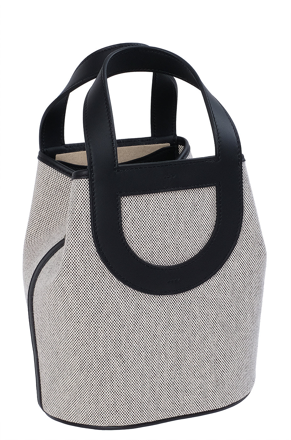 Hermes In-the-Loop 18 Ecru/Black Canvas & Black Swift Leather PHW