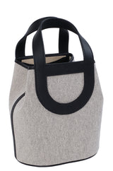 Hermes In-the-Loop 18 Ecru/Black Canvas & Black Swift Leather PHW