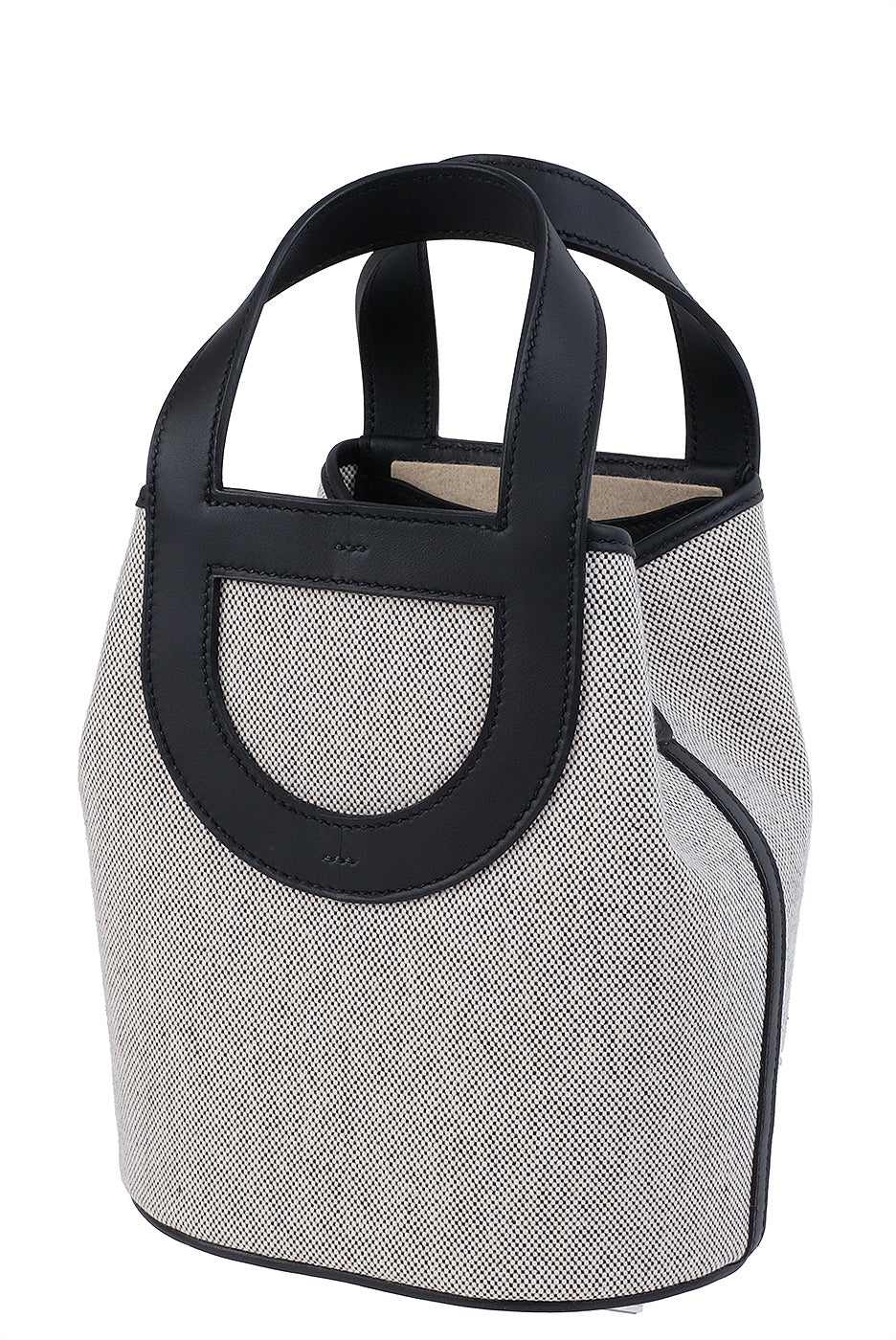 Hermes In-the-Loop 18 Ecru/Black Canvas & Black Swift Leather PHW