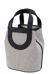 Hermes In-the-Loop 18 Ecru/Black Canvas & Black Swift Leather PHW