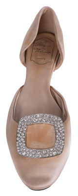 Roger Vivier Nude D'Orsay Satin Flat 39
