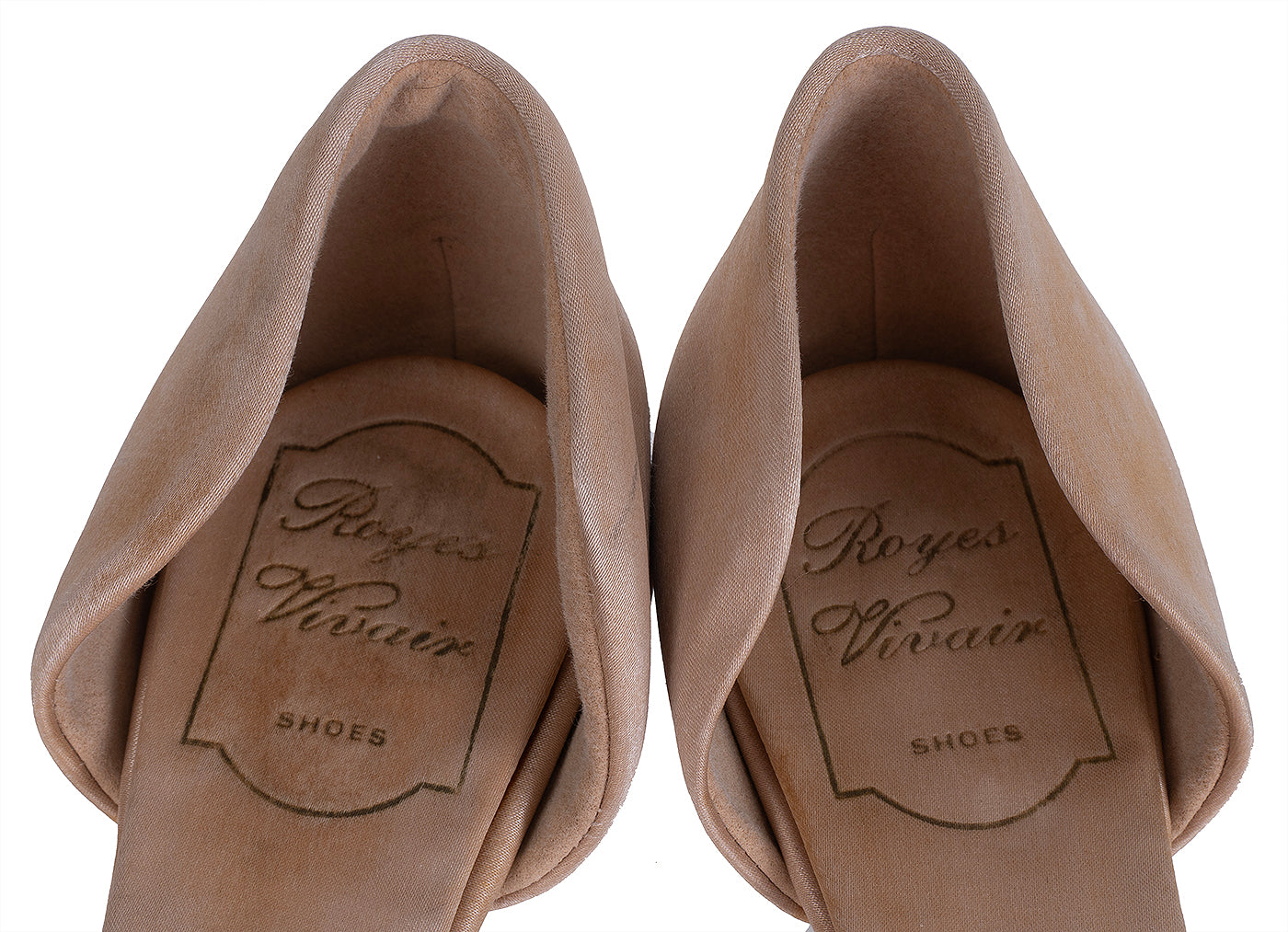 Roger Vivier Nude D'Orsay Satin Flat 39