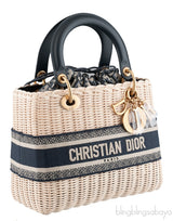 Lady Dior Natural Wicker & Dior Oblique Medium