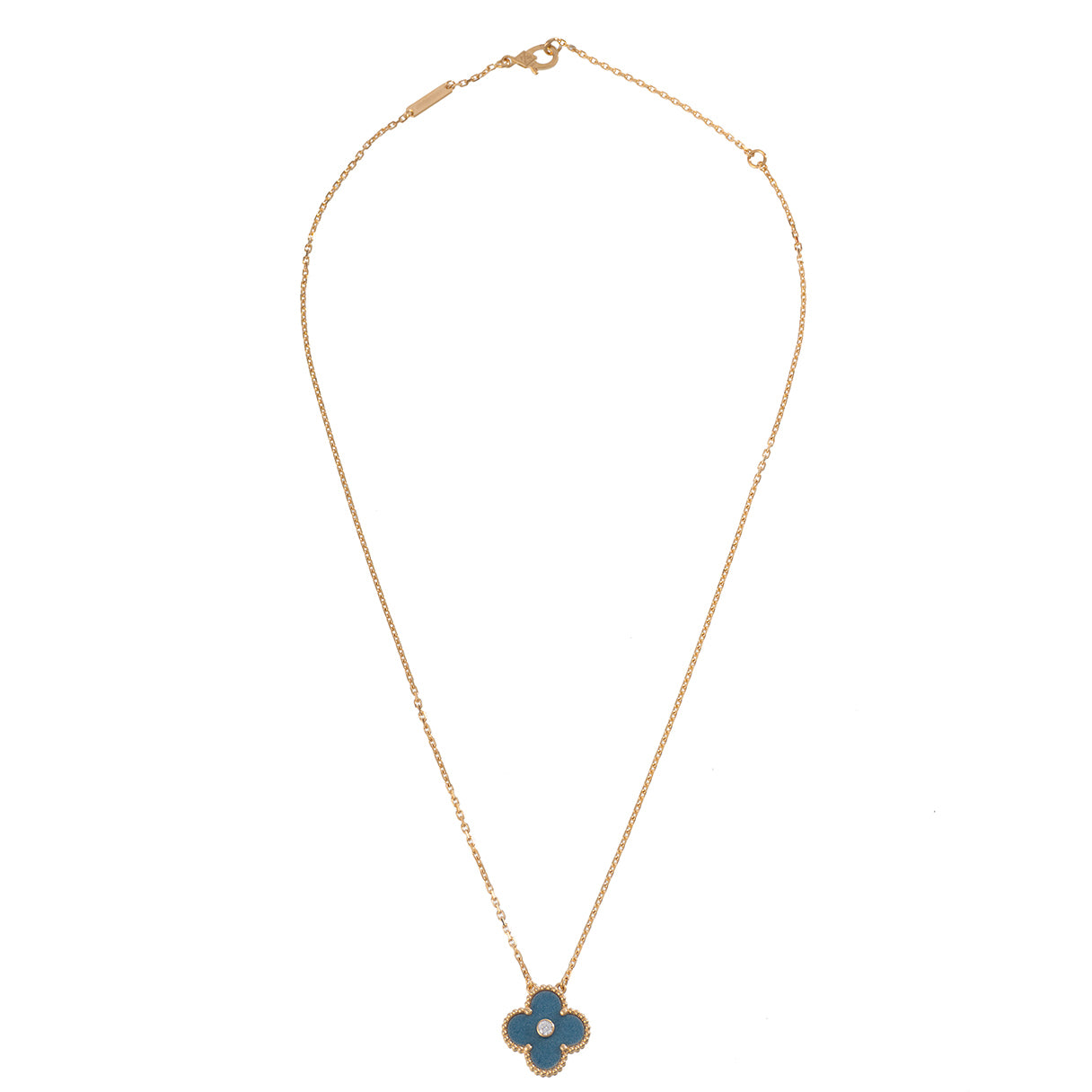 Van Cleef & Arpels Vintage Alhambra Blue Grey Sevres Porcelain Holiday Pendant 2026