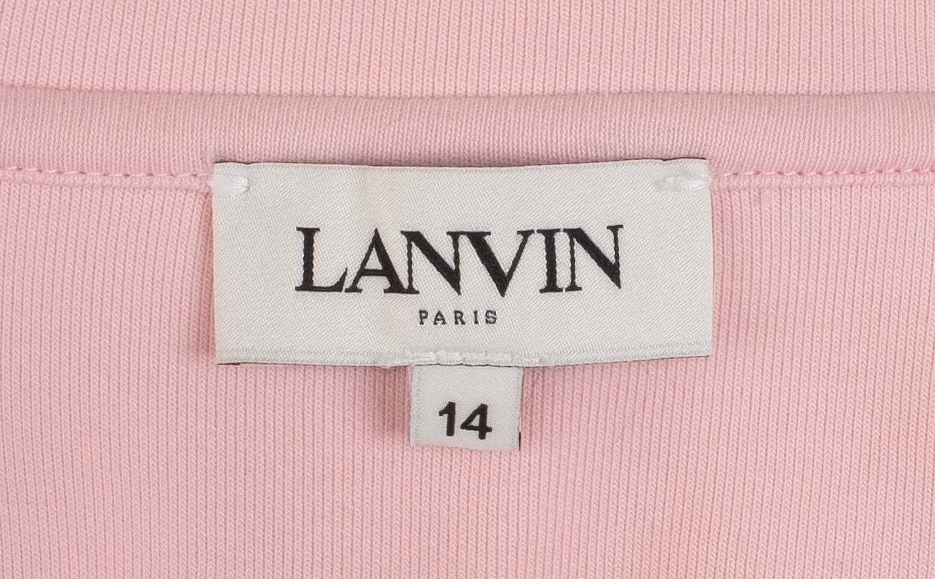 Lanvin Pink Leopard Logo Dress