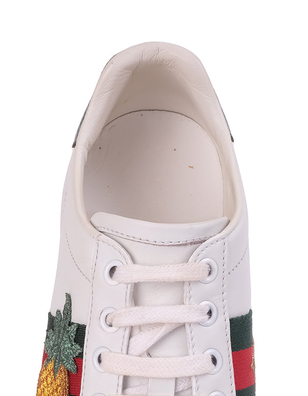 Gucci White Ace Pineapple & Ladybug Sneakers