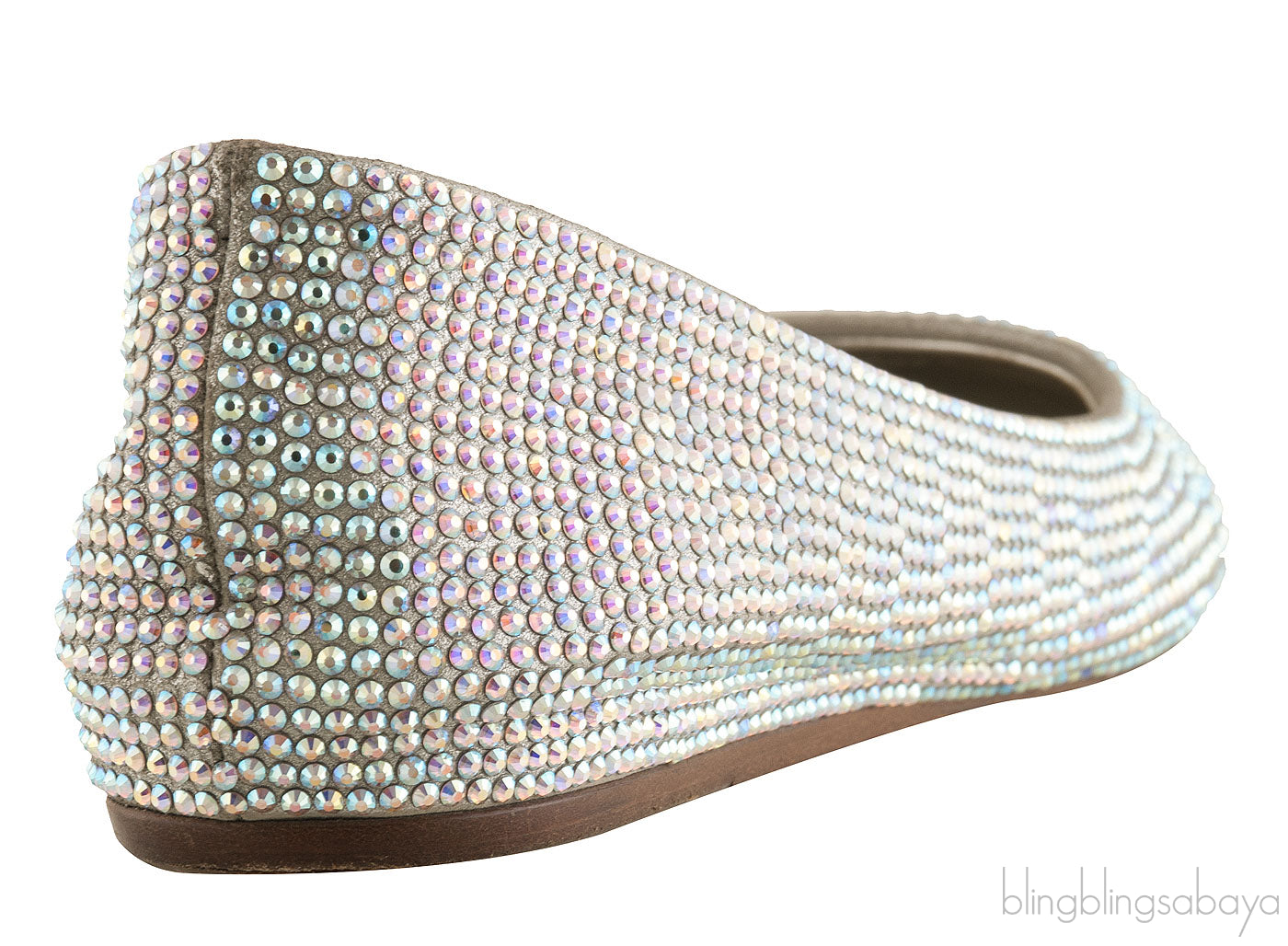 Silver Crystal Ballet Flat