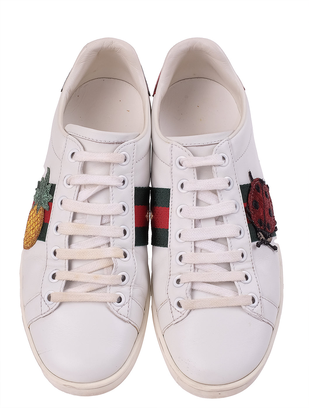 Gucci White Ace Pineapple & Ladybug Sneakers