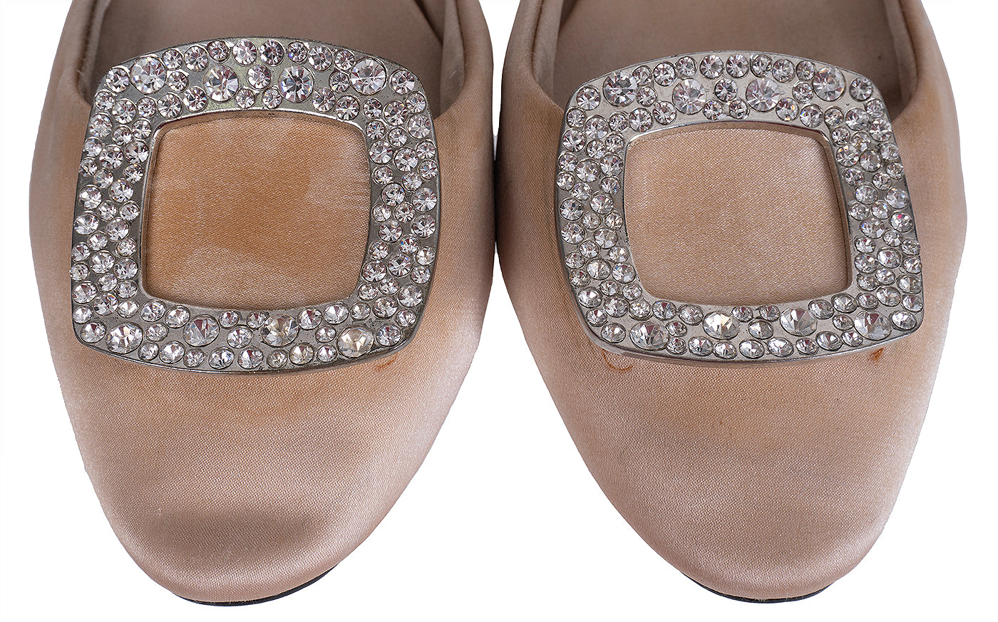 Roger Vivier Nude D'Orsay Satin Flat 39