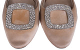 Roger Vivier Nude D'Orsay Satin Flat 39