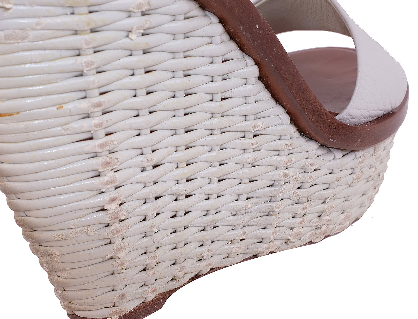 Louis Vuitton Bi-color Leather Wedge Sandals 41