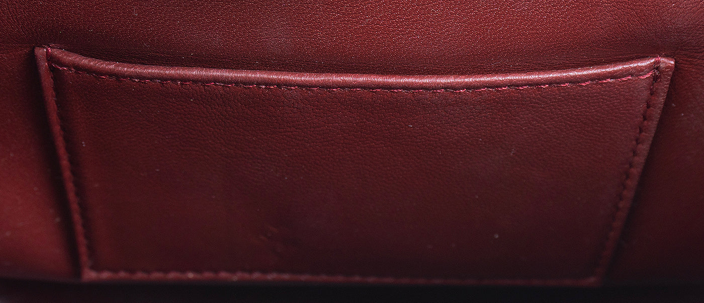 Fendi Mini Peekaboo Burgundy Crocodile Shoulder Bag GHW
