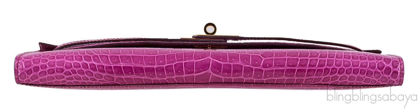 Kelly Cut Fuchsia Pink Crocodile