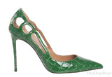 Aquazzura Fenix 105 Croc Effect Heels