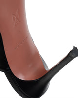 Amina Muaddi Black Millie Leather Slides