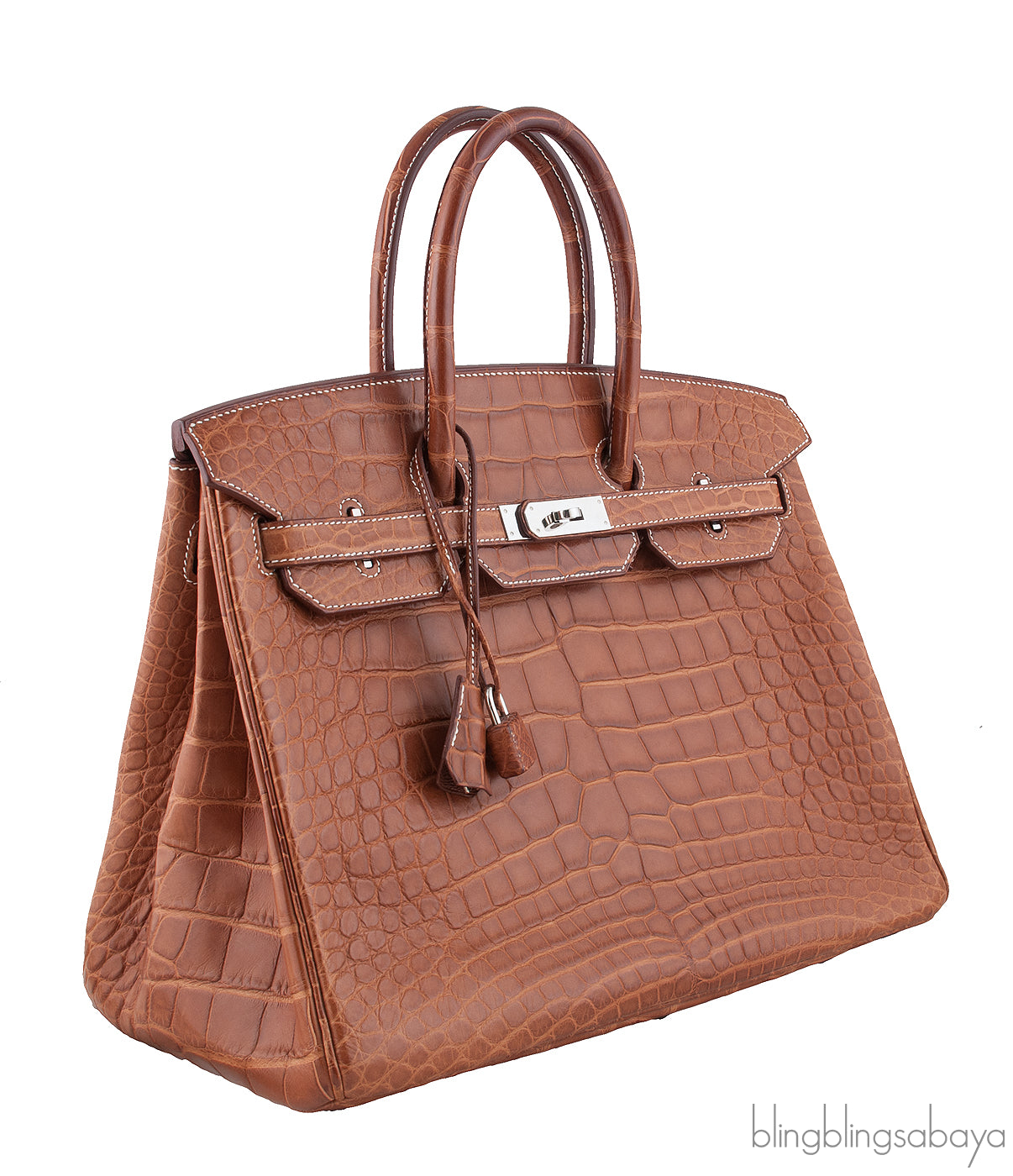 Birkin 35 Barenia Crocodile PHW