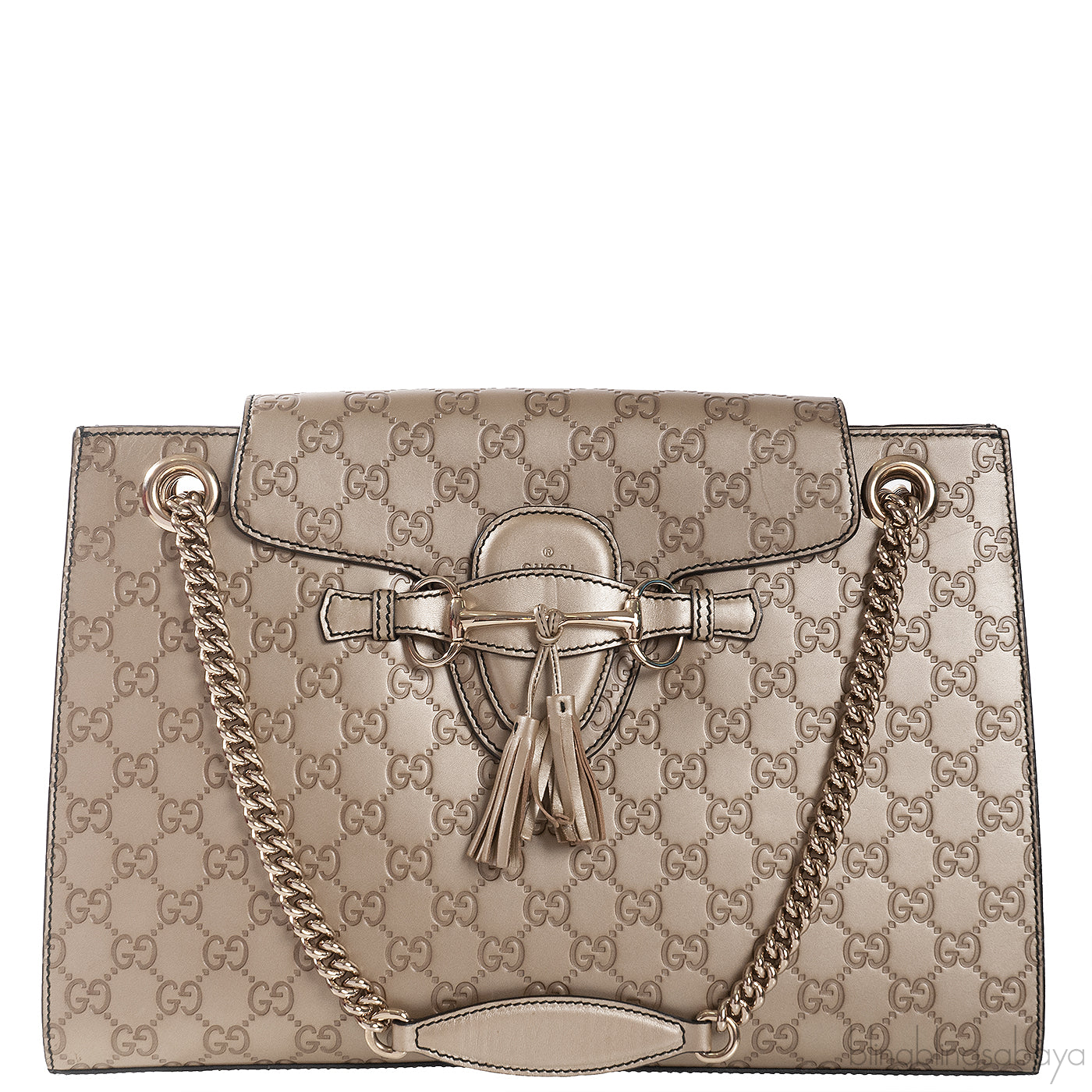 Emily Light Gold Guccissima Shoulder Bag