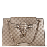 Emily Light Gold Guccissima Shoulder Bag
