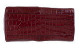 Fendi Mini Peekaboo Burgundy Crocodile Shoulder Bag GHW