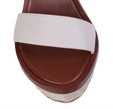 Louis Vuitton Bi-color Leather Wedge Sandals 41