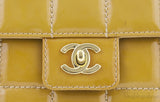 Square Quilt Patent Shoulder Bag