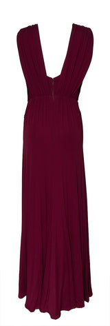 Roberto Cavalli Burgundy Serpent  Maxi Dress S