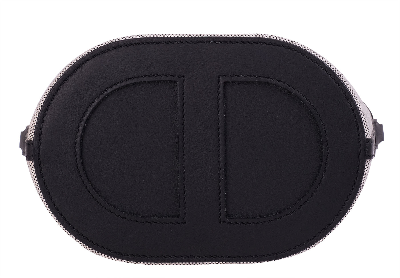 Hermes In-the-Loop 18 Ecru/Black Canvas & Black Swift Leather PHW