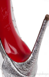 Silver PVC Crystal Heels