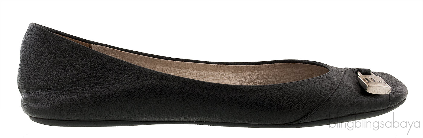 Silver Lock Ballet Flat Shoes