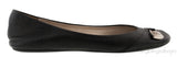 Silver Lock Ballet Flat Shoes
