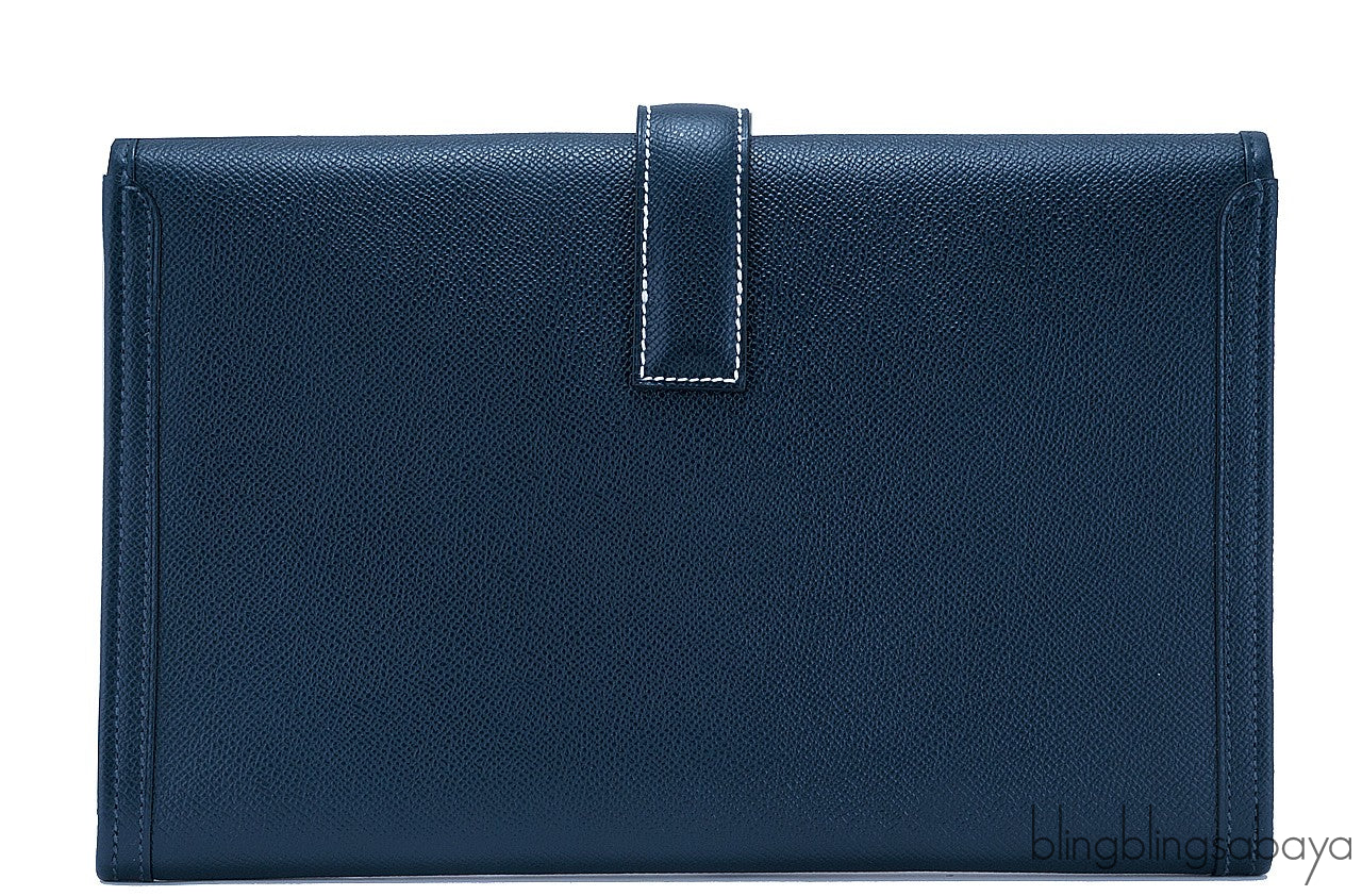Jige Bleu Indigo Epsom Clutch