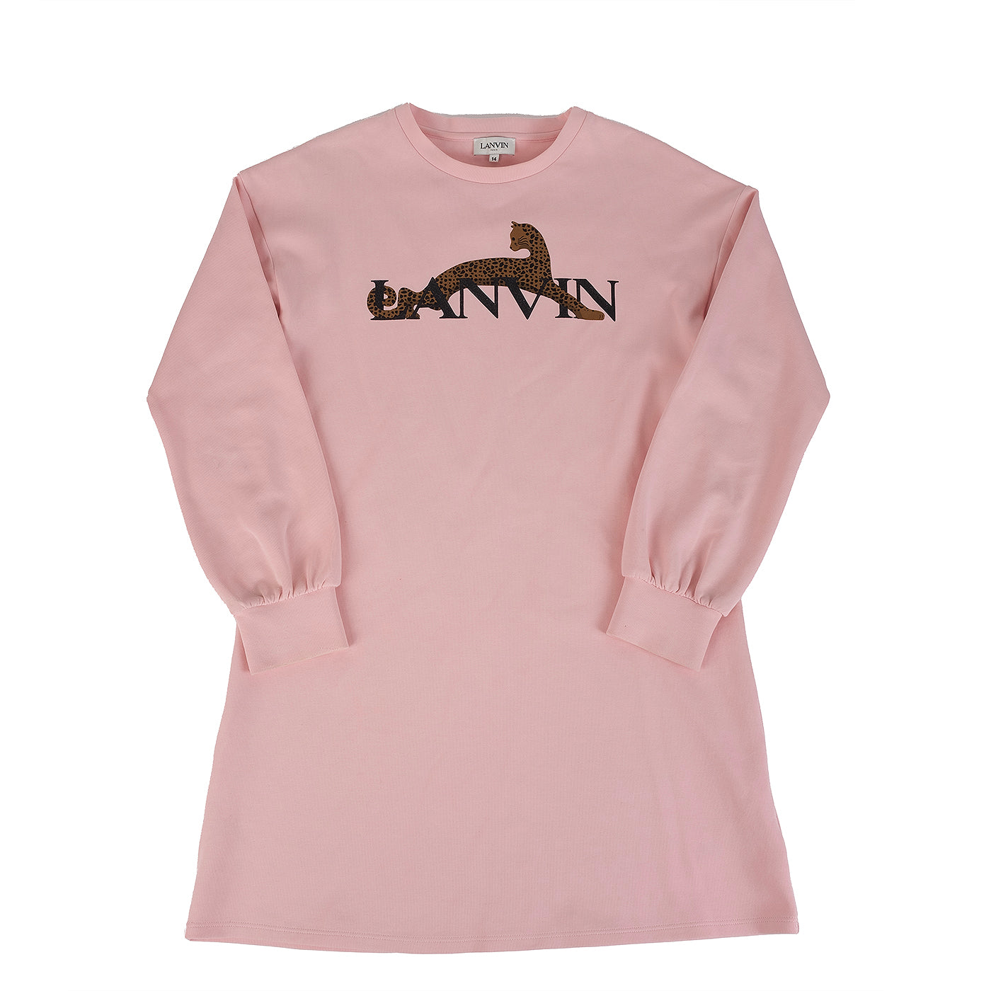 Lanvin Pink Leopard Logo Dress