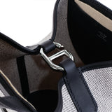 Hermes In-the-Loop 18 Ecru/Black Canvas & Black Swift Leather PHW