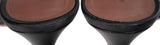 Amina Muaddi Black Millie Leather Slides