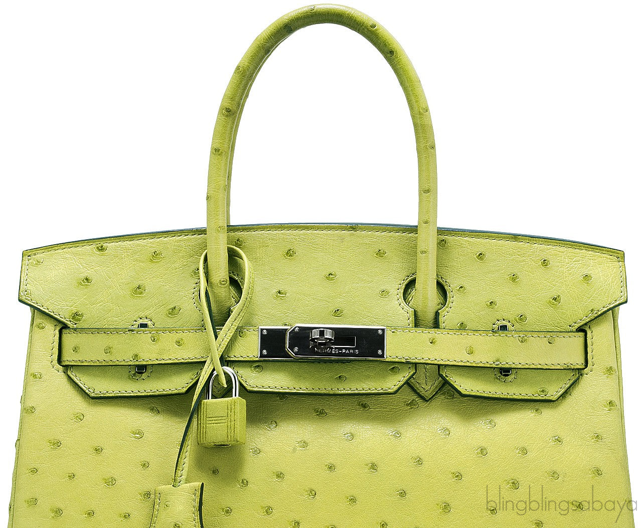 Birkin 30 Ostrich Vert Anis