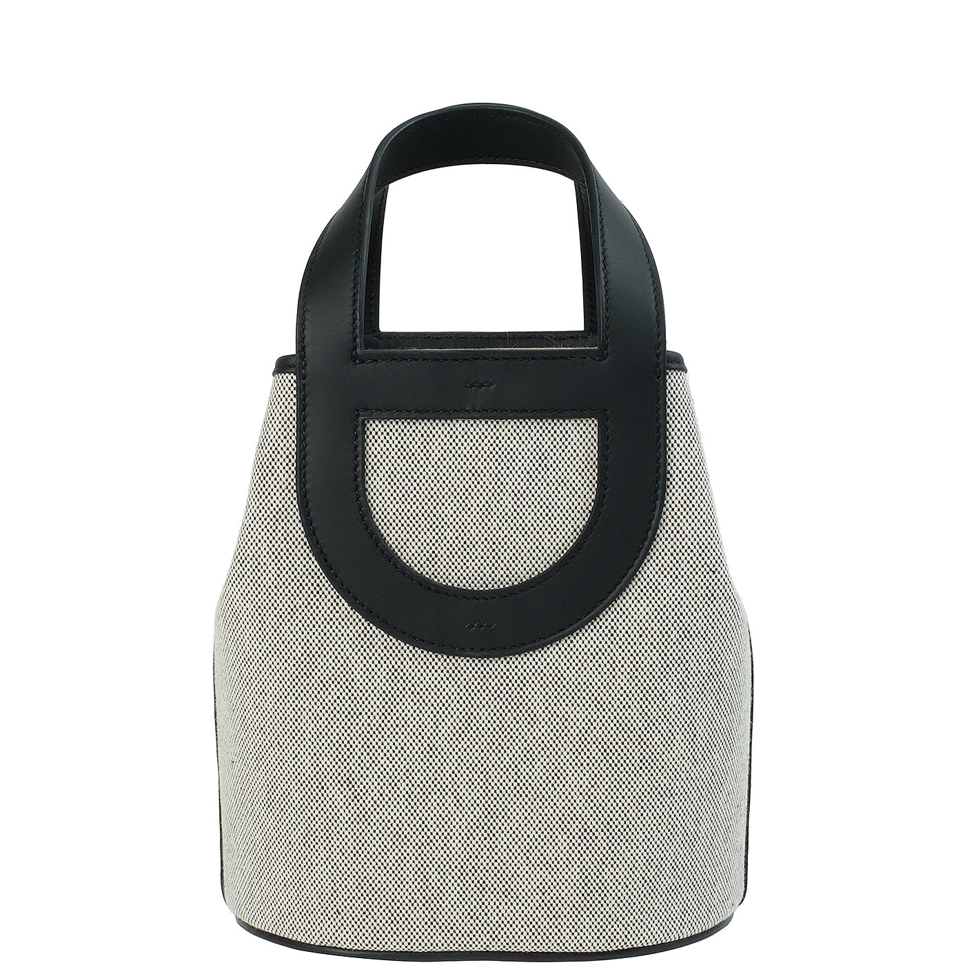 Hermes In-the-Loop 18 Ecru/Black Canvas & Black Swift Leather PHW