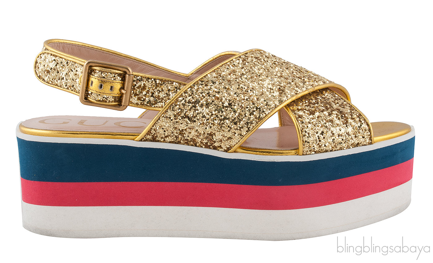 Peggy Glitter Platform Sandals