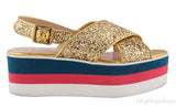 Peggy Glitter Platform Sandals