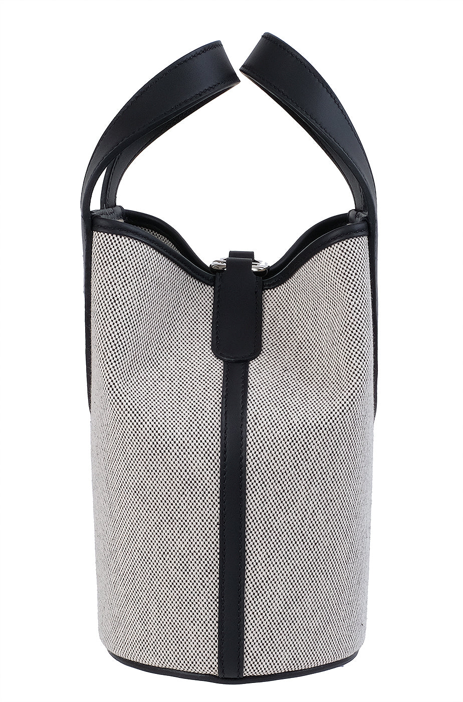 Hermes In-the-Loop 18 Ecru/Black Canvas & Black Swift Leather PHW