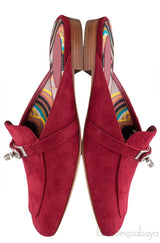 Oz Suede Bordeaux Mule