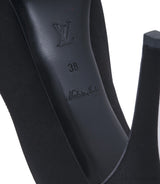 Black Satin Crisscross Pump