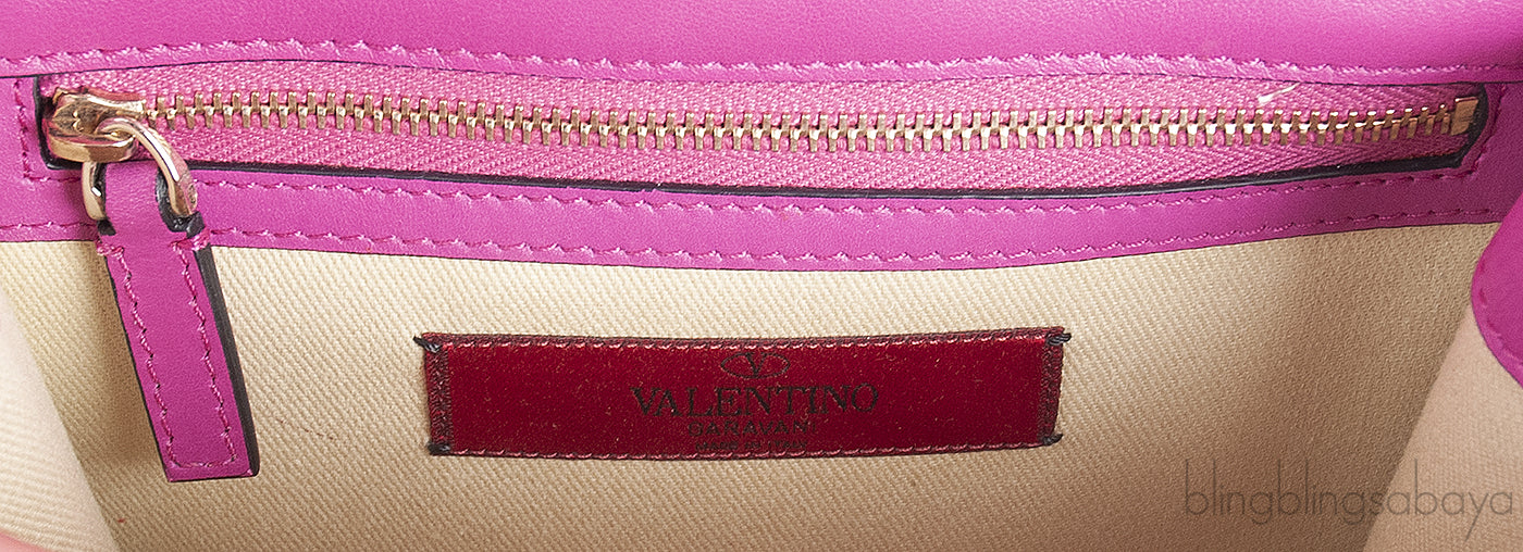 Fuchsia Rockstud Glam Shoulder Bag